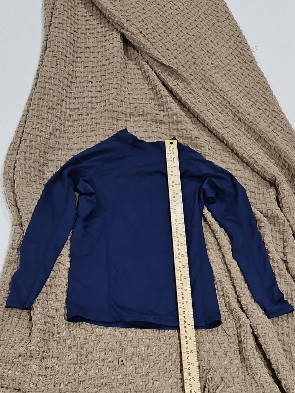Kids Long-Sleeve Swim Rashguard in Deep Blue